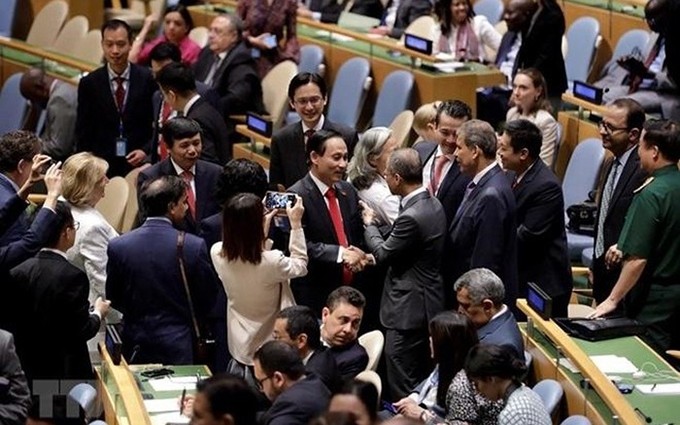 Países felicitan a Vietnam por ser miembro no permanente del Consejo de Seguridad de la ONU. (Fotografía: VNA)