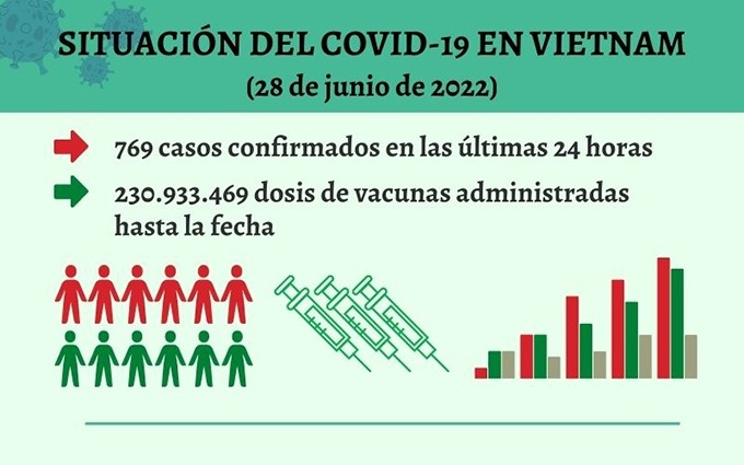 Infografía: Actualización sobre la situación del Covid-19 en Vietnam - 28 de junio