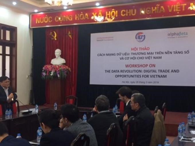 Seminario "Revolución de datos: comercio sobre base digital y oportunidades para Vietnam". (Fotografía: VNA)