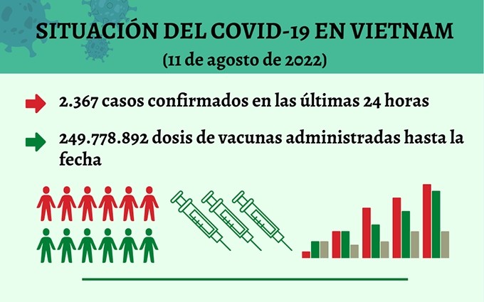 Infografía: Actualización sobre la situación del Covid-19 en Vietnam - 11 de agosto de 2022